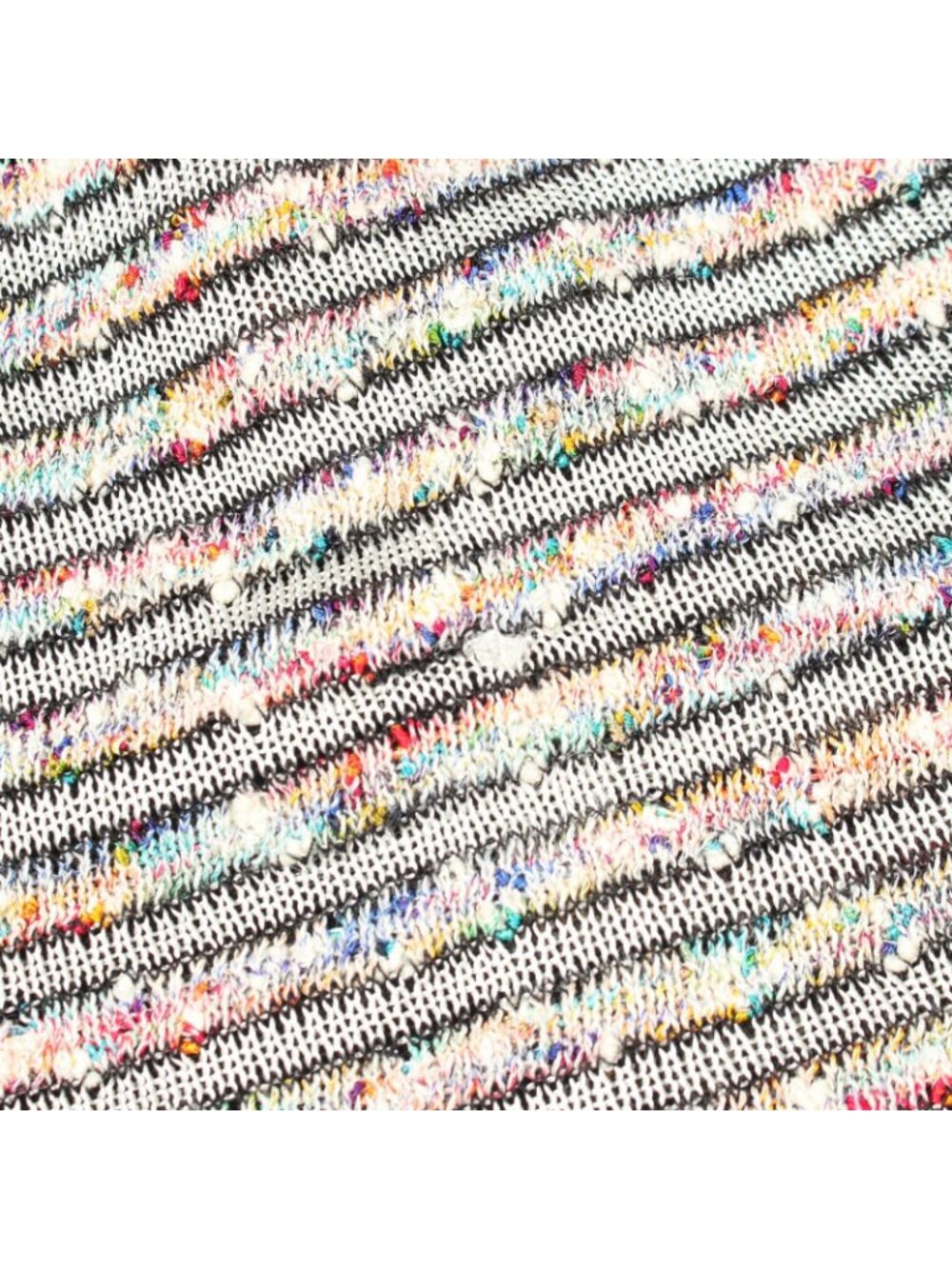 Chanel Dress Sleeveless Border White Multi Color Rayon Cotton - Picture 8 of 10